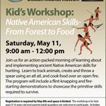 Kid's Workshop: Native American Skills-From Forest to Food